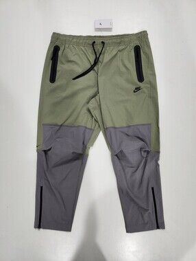 Nike Tech Dri-FIT Woven Tapered Pants Olive Green Grey HM8241-015 Men's Size XXL